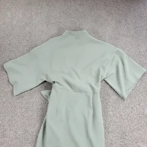 ASOS Womens Dress 4 Mint Green Textured Wrap V Neck Plunge Kimono Tie Waist thumbnail 10