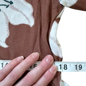 Anthropologie Brown Floral Maxi Dress thumbnail 14