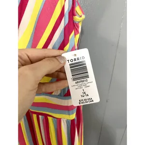 NEW Torrid Colorful Stripes Sleeveless Super Soft Surplice Jumpsuit 1X thumbnail 4