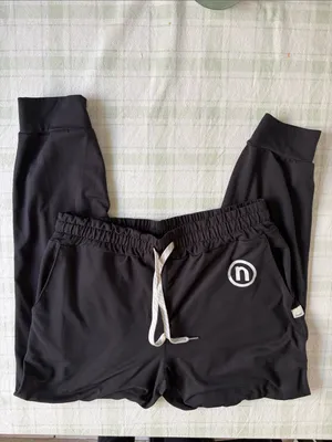 Vuori Black Athletic Jogger Pants with Drawstring thumbnail 3