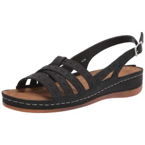 Easy Street Womens Kehlani Wedge Sandal KEHLN Black 9M thumbnail 7