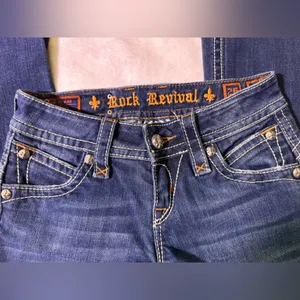 Rock Revival Dark Blue Flare Jeans thumbnail 7