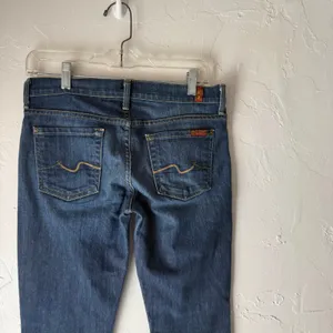 7 For All Mankind Women's‎ 26 Dark Wash Low Rise Straight Leg Jeans thumbnail 5