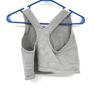 Offline by Aerie Size XL‎ Gray Waffle Knit Pullover Bra Crop Top Snap Front thumbnail 2