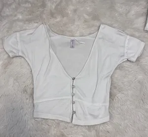 White Crop Top thumbnail 1