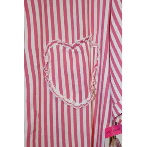 Betsey Johnson Heart Patch Cabana Button Up Shirt & Shorts Cover-up Set thumbnail 6