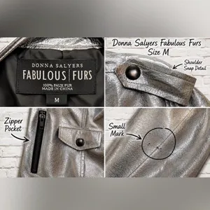 Donna Women's Silver Jacket Size M thumbnail 5