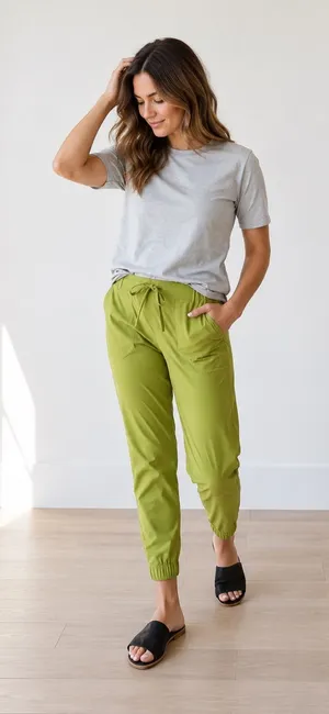 Albion Fit Jetsetter Joggers in Snap Pea Size Medium thumbnail 1