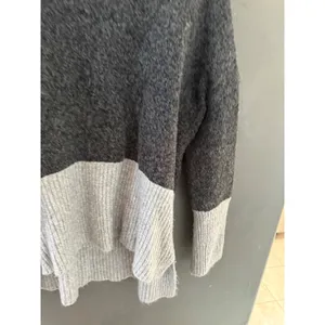 Michael Kors Womens Mock Neck Colorblock High Low‎ Knit Sweater Gray XL thumbnail 5