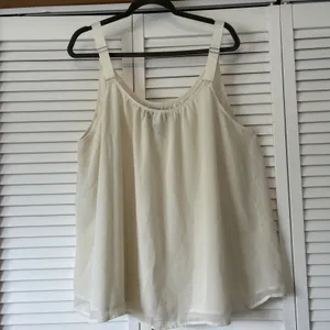 Lane Bryant Womens‎ Ivory Beaded Embellished Chiffon Cami Tank Top Plus Size 28 thumbnail 5