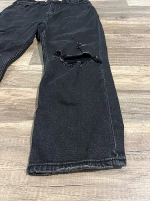 Abercrombie & Fitch Woman’s The Ankle Straight Ultra High Rise Black Jeans 29 thumbnail 4