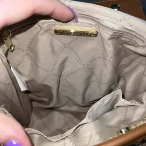Steve Madden BWEBBER Straw Tote Crossbody Bag Beige/Brown w/Credit Card Holder‎ thumbnail 7