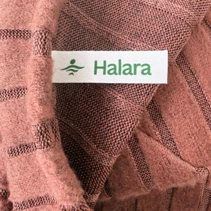 Halara Dress Sz Sm Ribbed‎ Knit Flare Long Sleeve Flowy Casual Brown Minimalist thumbnail 8