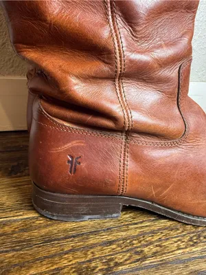 Frye Melissa Button Tall Riding Boots 77167 Cognac Brown Leather Women’s 8.5 B‎ thumbnail 7