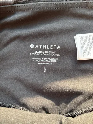 Athleta Elation Ultra High Rise Rib Legging Sz Large Yoga Pilates Pickleball thumbnail 9