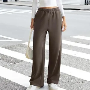 NWT ~ Women's Brown Front & Back Pocket Open Leg Activewear Sweatpants ~ XL thumbnail 4