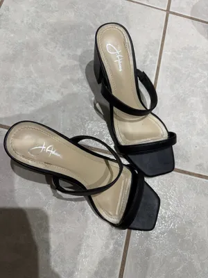 Black Heeled Sandals Size 6 thumbnail 2