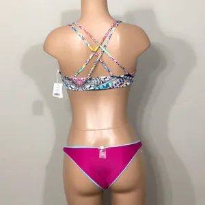 PILYQ multicolored reversible bikini set. NWT thumbnail 6