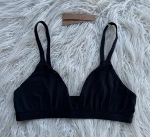 Skims Fits Everybody Triangle Bralette Onyx Size Medium thumbnail 1