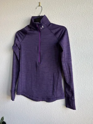 Under Armour Purple ColdGear Half Zip Pullover XS thumbnail 4