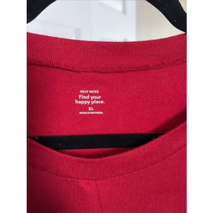 Gilly Hicks Knot Front Cropped Sweatshirt Womens Size XL Red Casual‎ Knit NEW thumbnail 2