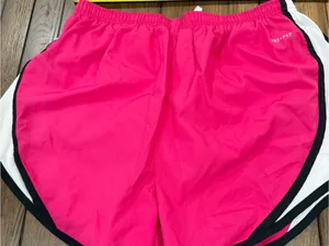 Mercer Nike Women's Hot Pink Running Shorts with White Trim thumbnail 5