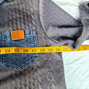 Women’s Quilted and Denim Long Sleeve Shirt Size L #260212 thumbnail 4