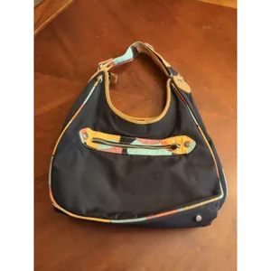 Kipling Delano Clutch Bag Black Orange Shoulder Bag thumbnail 7