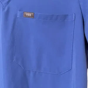 Figs Women's Light Blue V-Neck Scrub Top thumbnail 5