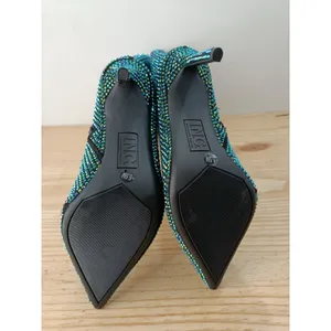 INC International Concepts Havannah2f Rhinestone Boots Blue AB Size 5.5M NEW thumbnail 9