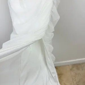 Lulus V.I.P. Treatment White Mesh Ruched Bodycon Midi Dress Cocktail Small NWT thumbnail 9