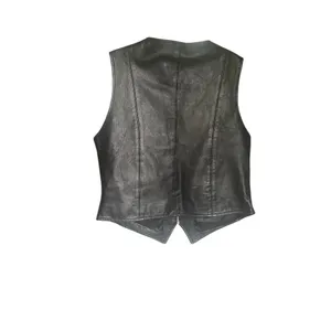 Wilsons The Leather Experts Sleeveless Vest Full Zip L Black Moto thumbnail 2