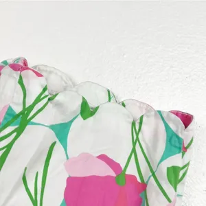 LILLY PULITZER 100% Cotton White Floral Scalloped Hem Shorts Size 0 Preppy thumbnail 5
