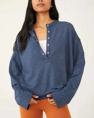 Free People Movement Play On Half Snap Pullover Sweatshirt Women’s XS thumbnail 1