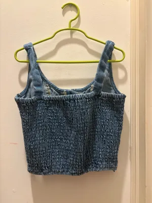 Denim Corset Top Blue thumbnail 3