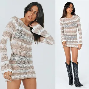 Princess Polly Leah Knit Mini Dress Brown thumbnail 2
