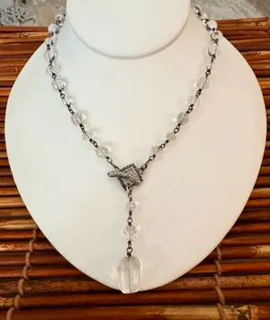 Silpada Long Crystal Vintage Necklace thumbnail 2