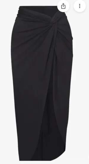 SKIMS Signature Swim Sarong Skirt Onyx Black thumbnail 1