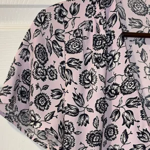 J. Crew Pink and Black Floral Midi Dress thumbnail 9