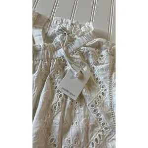 Jennifer & Grace White Eyelet Blouse Embroidery Ruffle Cap‎ Sleeve XL NWT thumbnail 7