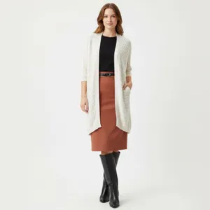 Ralph Lauren White Cable Knit Open Front Cardigan Sweater S/M thumbnail 8