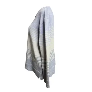 Ella Moss Blue Striped Sweater L Coastal Grandma Nautical Preppy thumbnail 5