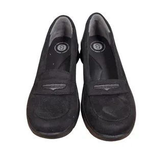 Bzees Black Fabric Penny Loafer Wedge Shoes Womens 7M Slip On Comfort Casual thumbnail 3