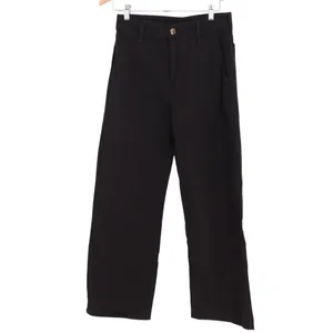 American Giant Black Wide Leg Cropped Pants Size 6 Made in USA thumbnail 2