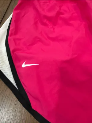 Mercer Nike Women's Hot Pink Running Shorts with White Trim thumbnail 3