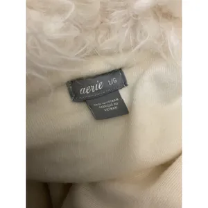Aerie Cream Shaggy Faux Fur Teddy Coat Oversized Collar Pockets‎ L thumbnail 6