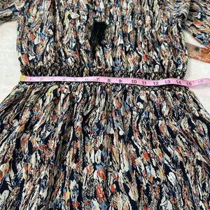 NWT Scully Feather Print Dress Patterned Garment Pink Size M thumbnail 9