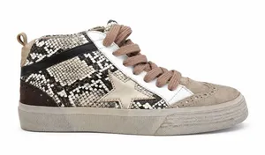 Shu Shop Women's 7 Sneaker Paulina In Natural Snake Print Distressed Suede Upper thumbnail 1