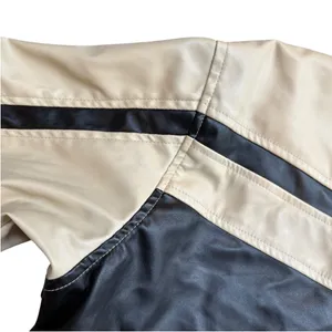 Lane 201 Cloud Ten Women’s Size M Cropped Racer Jacket Black Tan Faux Leather Moto Baddie thumbnail 11