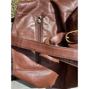 LIZ CLAIBORNE Shoulder‎ Purse Satchel Tote Leather Bucket Bag Brown Rare thumbnail 11